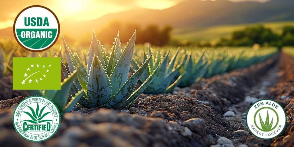 champs d'aloe vera