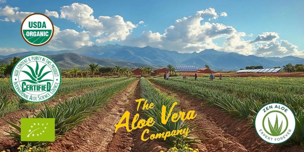champs d'aloe vera Forever Certifié Bio Européen et Organic USDA