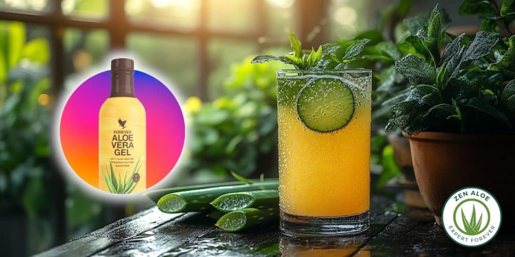 cocktail aloe vera forever concombre citron menthe