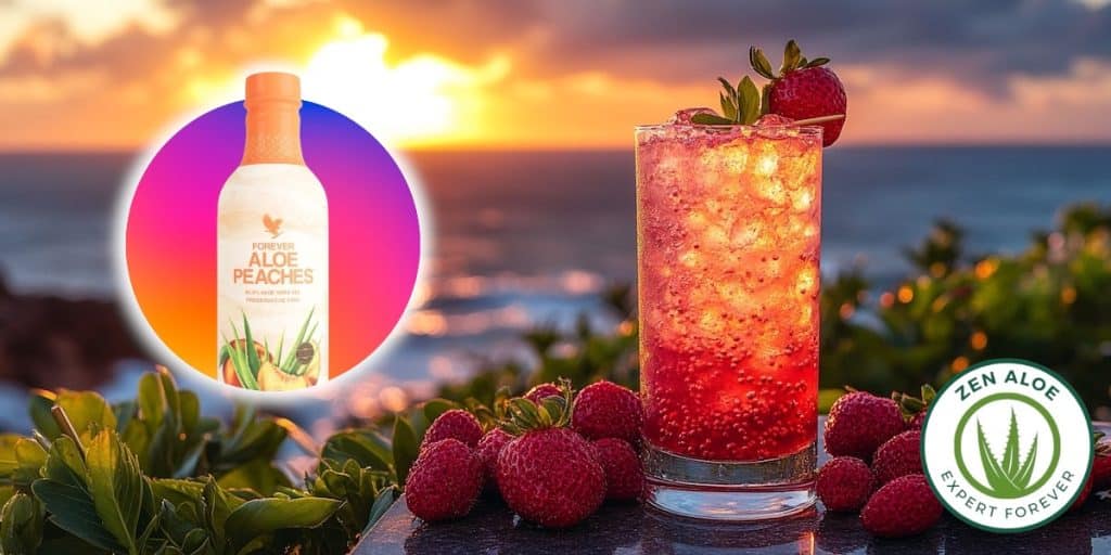 cocktail aloe vera fraise peche