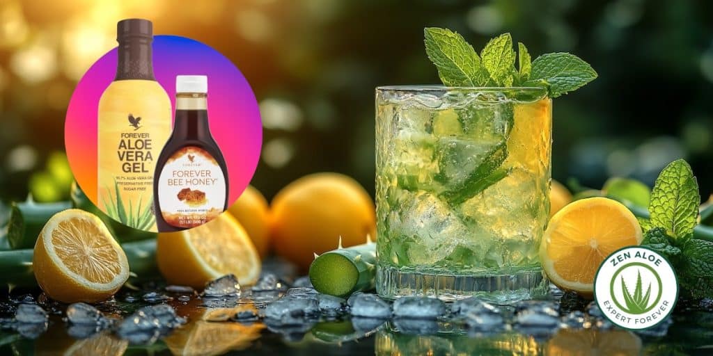 cocktail aloe vera miel citron menthe
