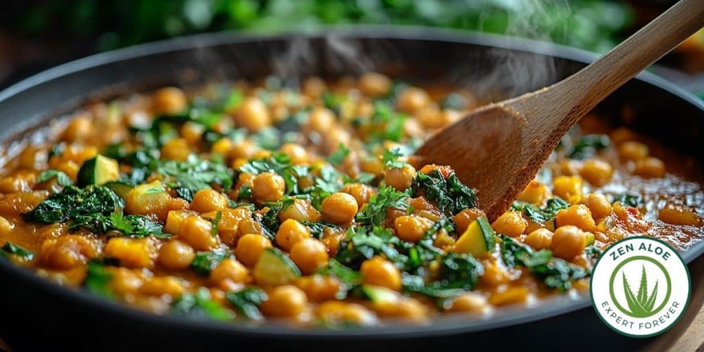 courgette curry pis chiche