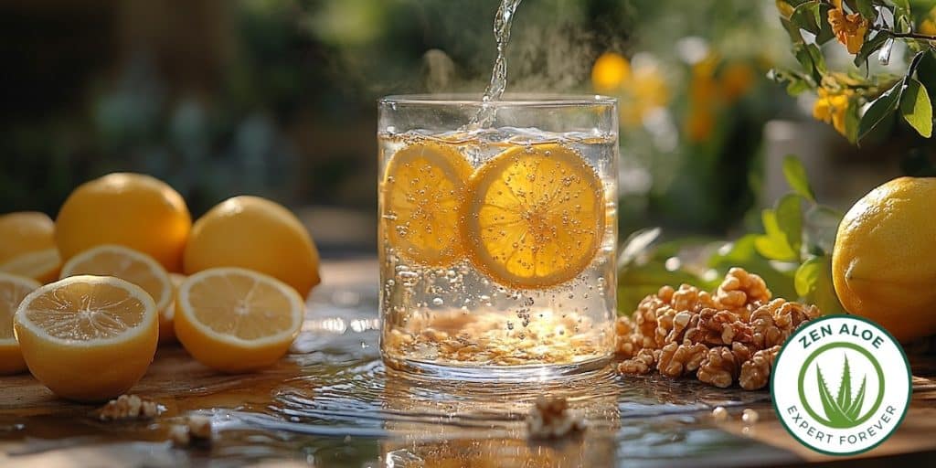 eau citron et noix