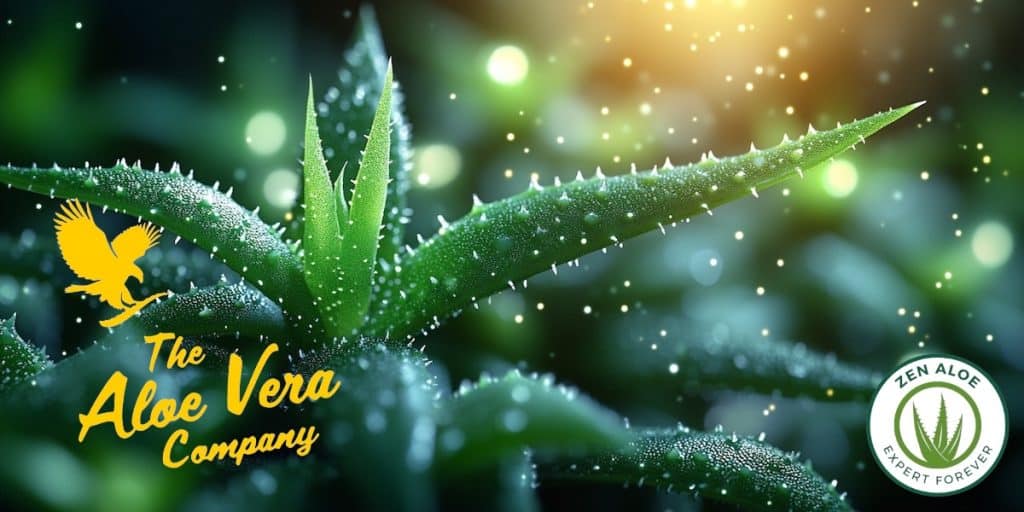 gros plan sur une jeune pousse d'aloe vera