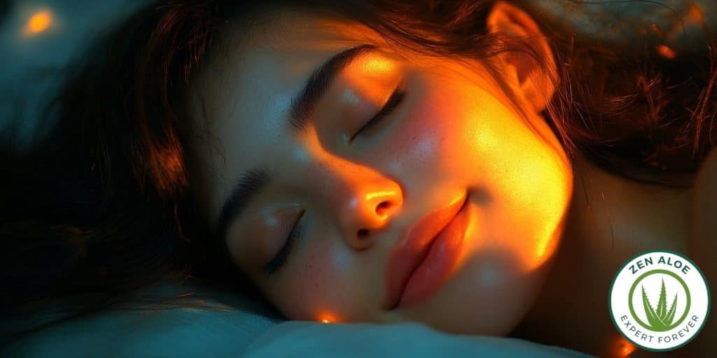 gros plan visage jeune femme endormie