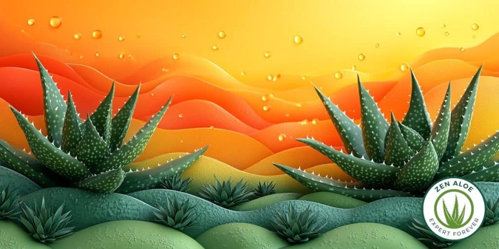 infographie aloe vera colorée