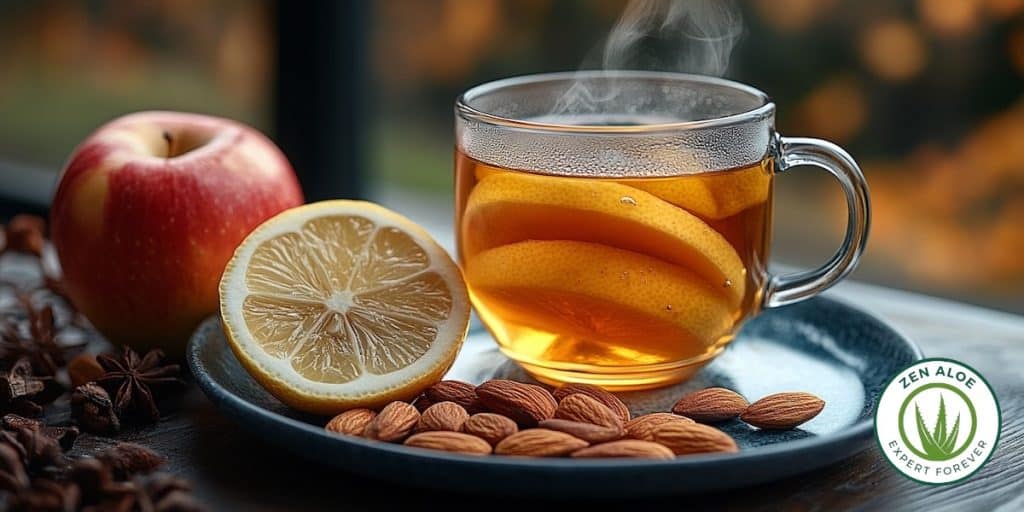 infusion citron pomme amandes
