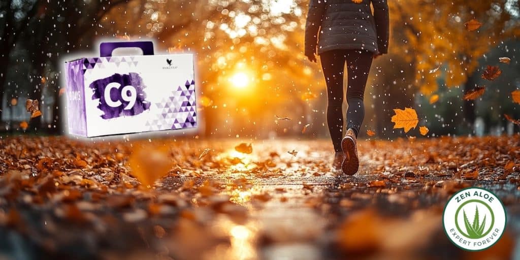 jeune feme qui marche une journée d'automne