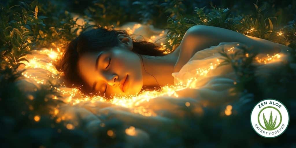 jeune femme endormi dans la lumière