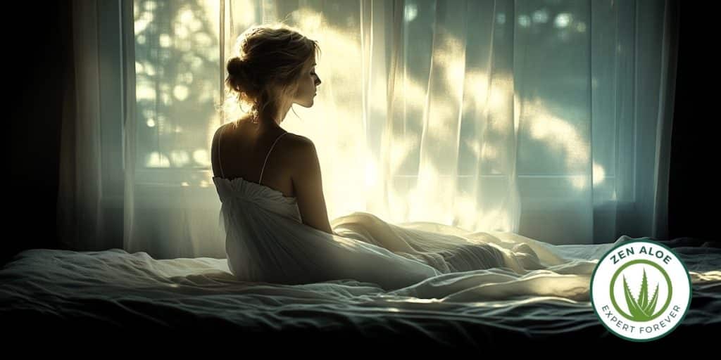 jeune femme fatigué au reveil