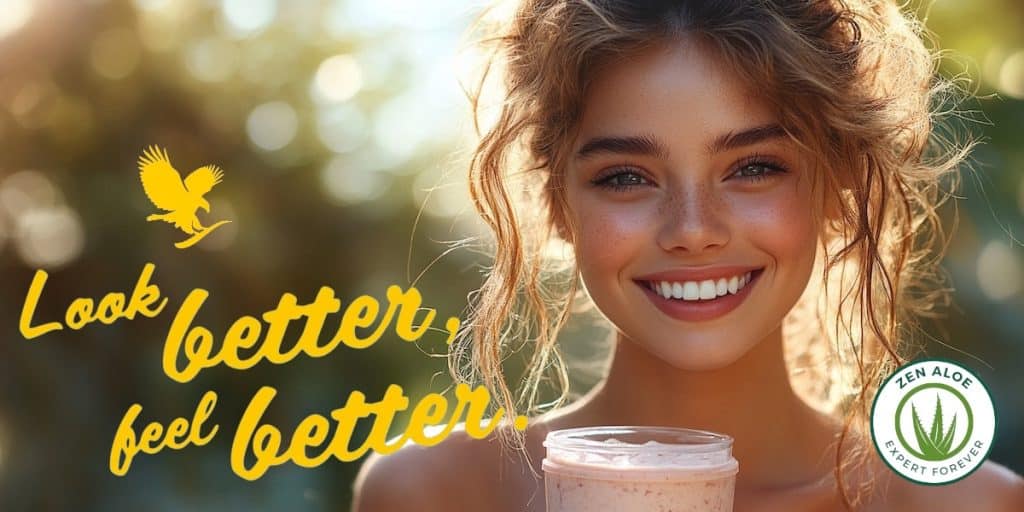 jeune femme qui boit un shake lite ultra forever