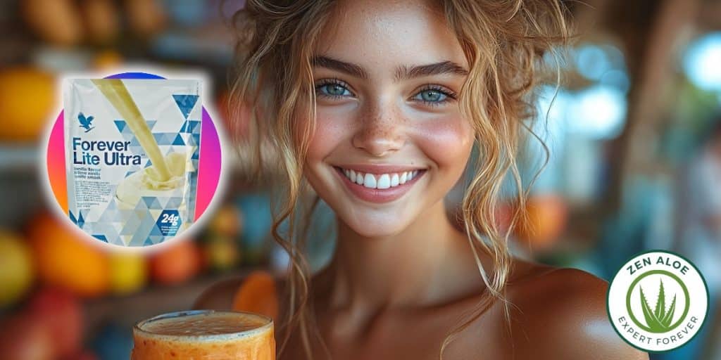 jeune femme souriante smoothie orange