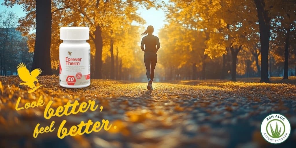 jeune femme sportive qui fais son jogging de bon matin forever therm