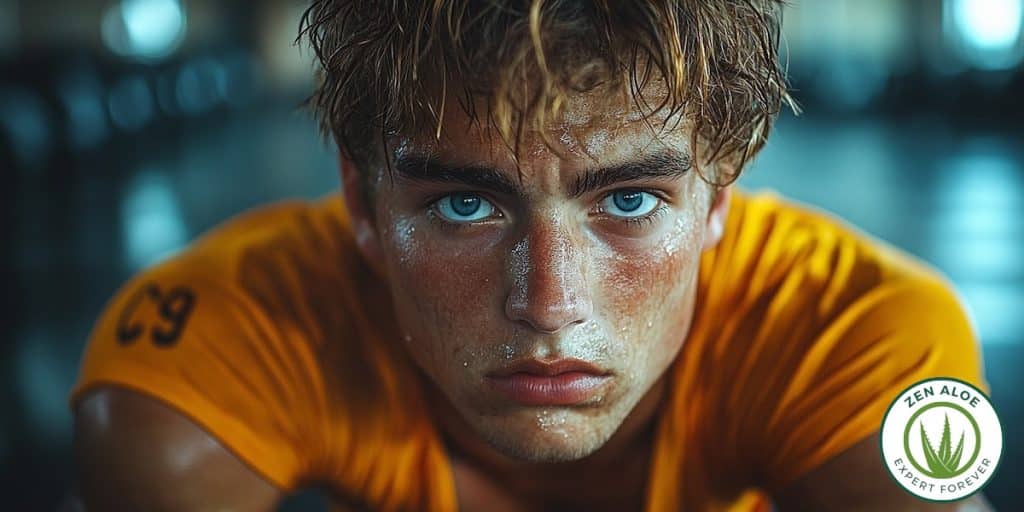 jeune homme fatigué apres sa séance de sport