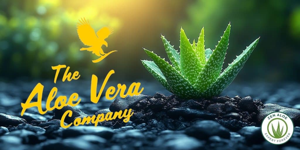 jeune pousse d'aloe vera qui sort de terre