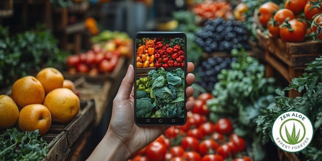 liste de course de fruits et légumes