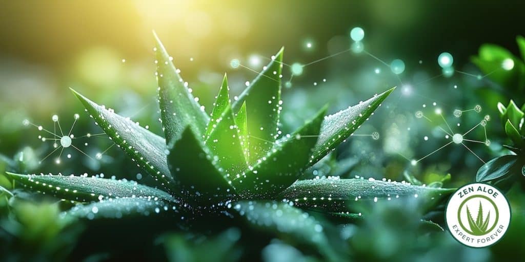 plan d'aloe vera ambiance scientifique