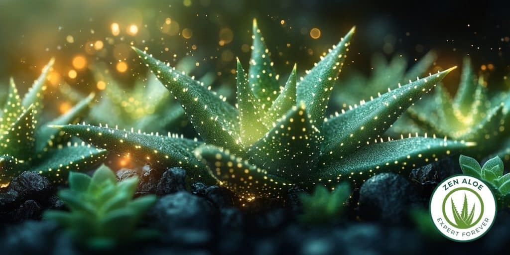 plan d'aloe vera scintillant de bienfait