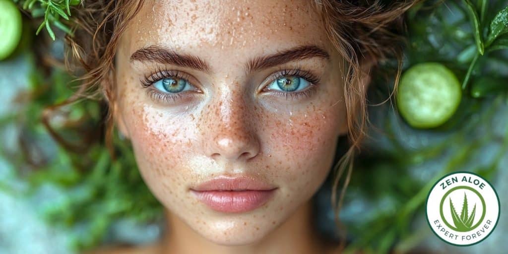 portrait du visage d'une femme avec une belle peau
