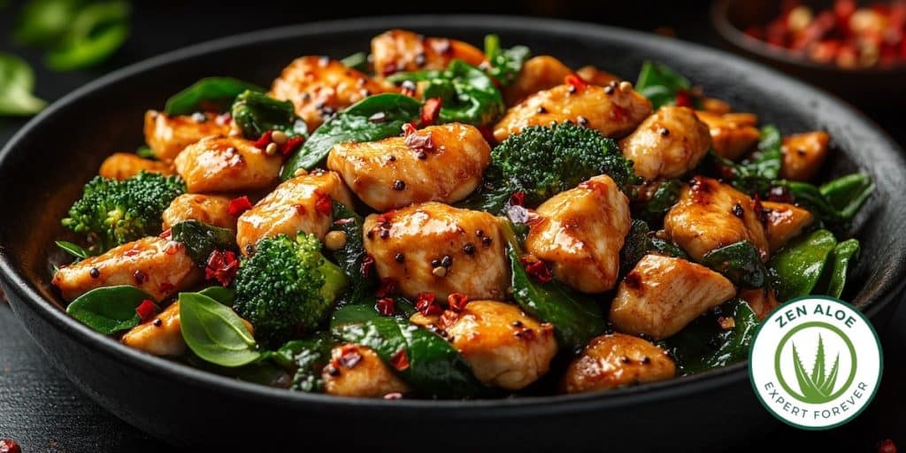 poulet brocoli epinard
