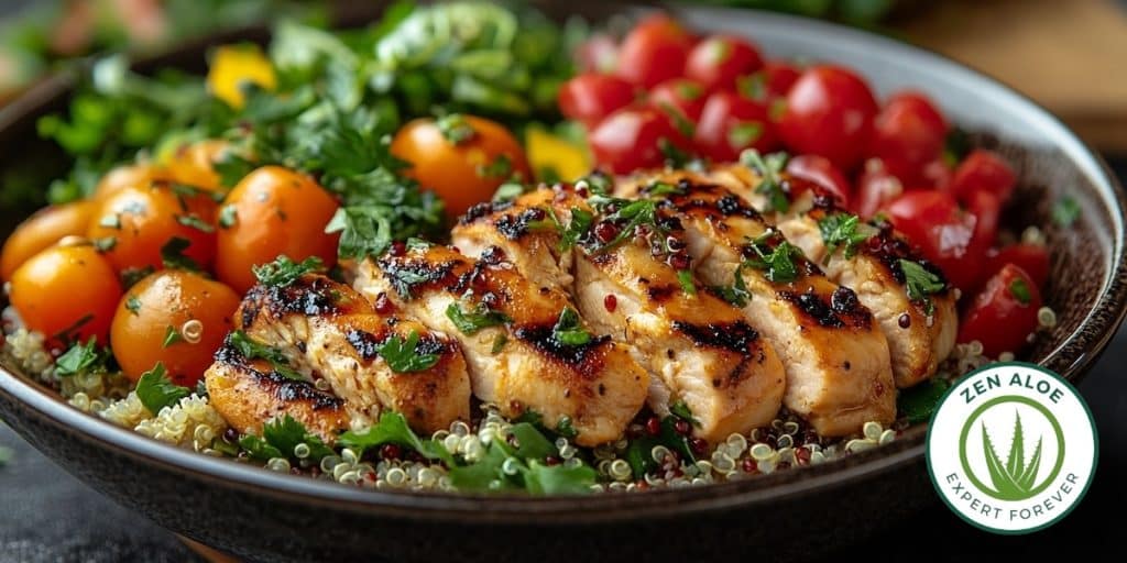 quinoa poulet tomate