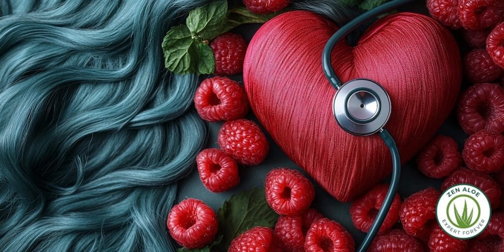 representation artistique coeur et framboise stétoscope