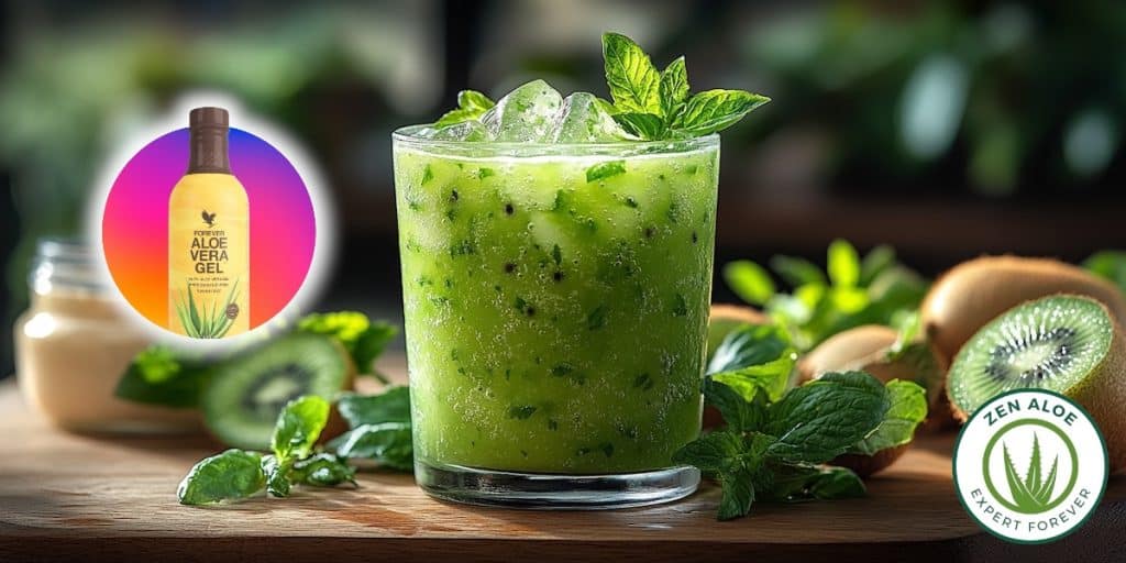 smoothie epinards aloe vera kiwi