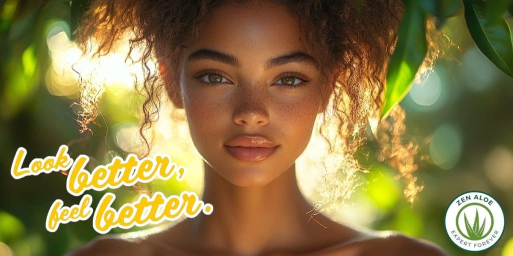 visage de jeune femme radieuse avec une magnifique peau